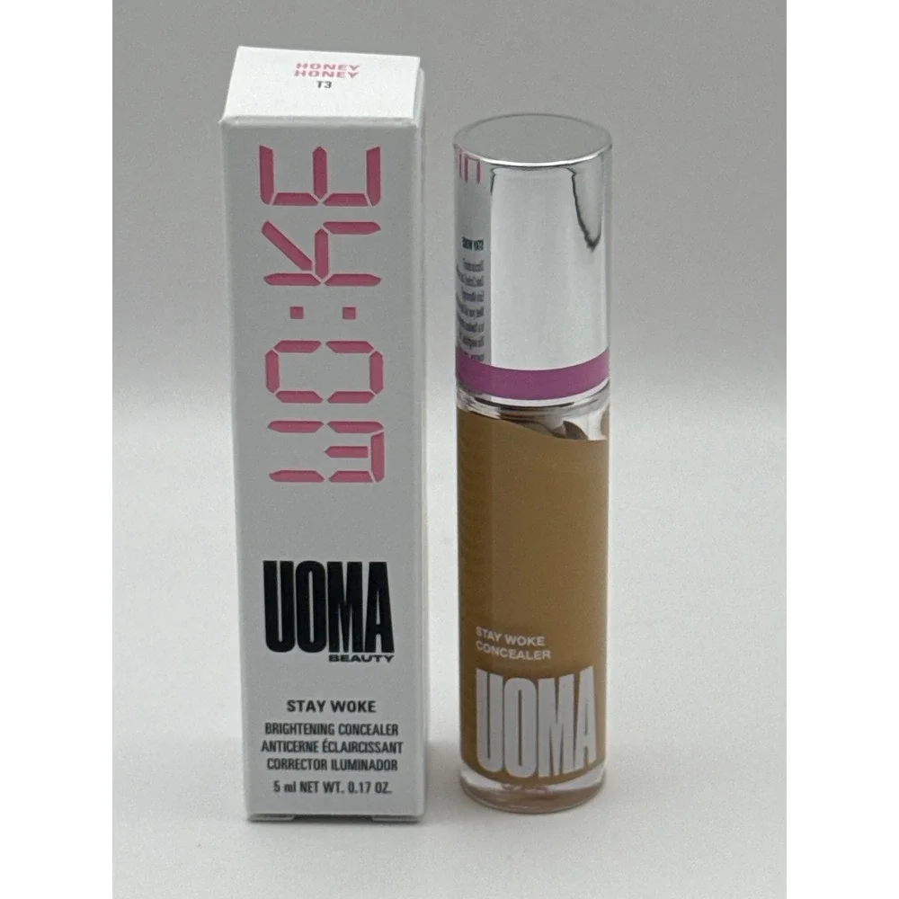 UOMA Beauty Stay Woke Brightening Concealer‎ Honey T3 Full Coverage BNIB